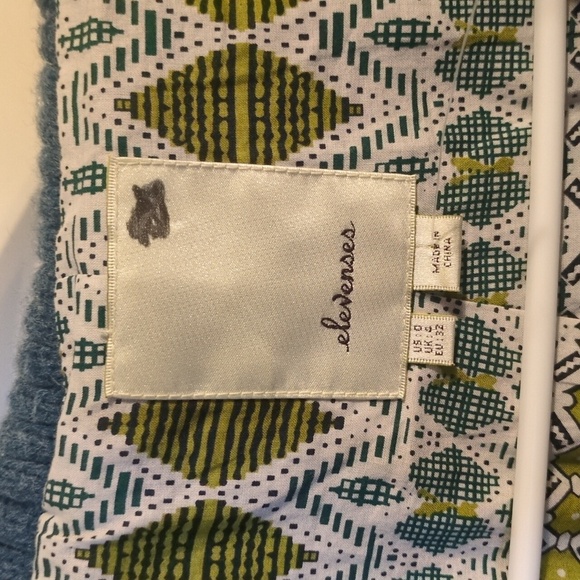 Elevenses by Anthropologie Wool Blend Jacket - Vibrant Teal Green - Picture 13 of 16